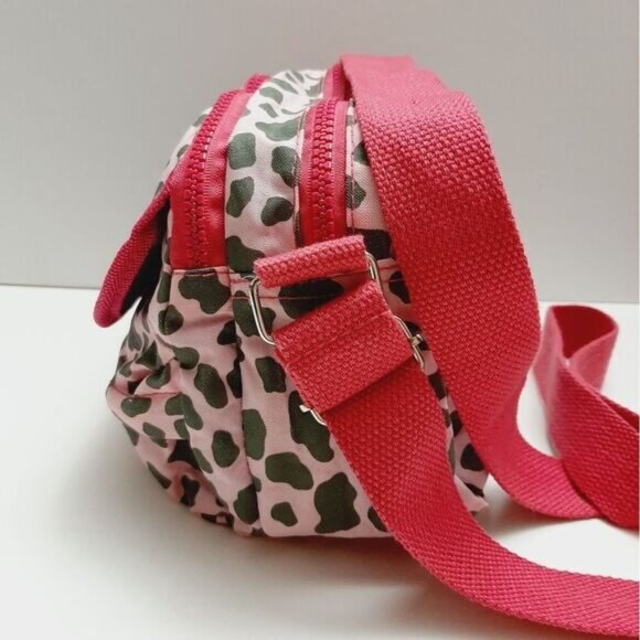 KIPLING Crossbody Shoulder Bag Cheetah Animal Print Pink - Picture 7 of 16